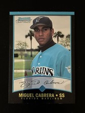 2001 Bowman Chrome Miguel Cabrera Rookie Card! Hall of Famer 🔥🔥🔥