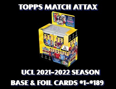 Topps Match Attax 21/22 Base & Foil Cards (#1- #189): Complete Your Collection!