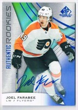 2019-20 SP GAME USED AUTHENTIC ROOKIES JOEL FARABEE AUTO PHILADELPHIA FLYERS