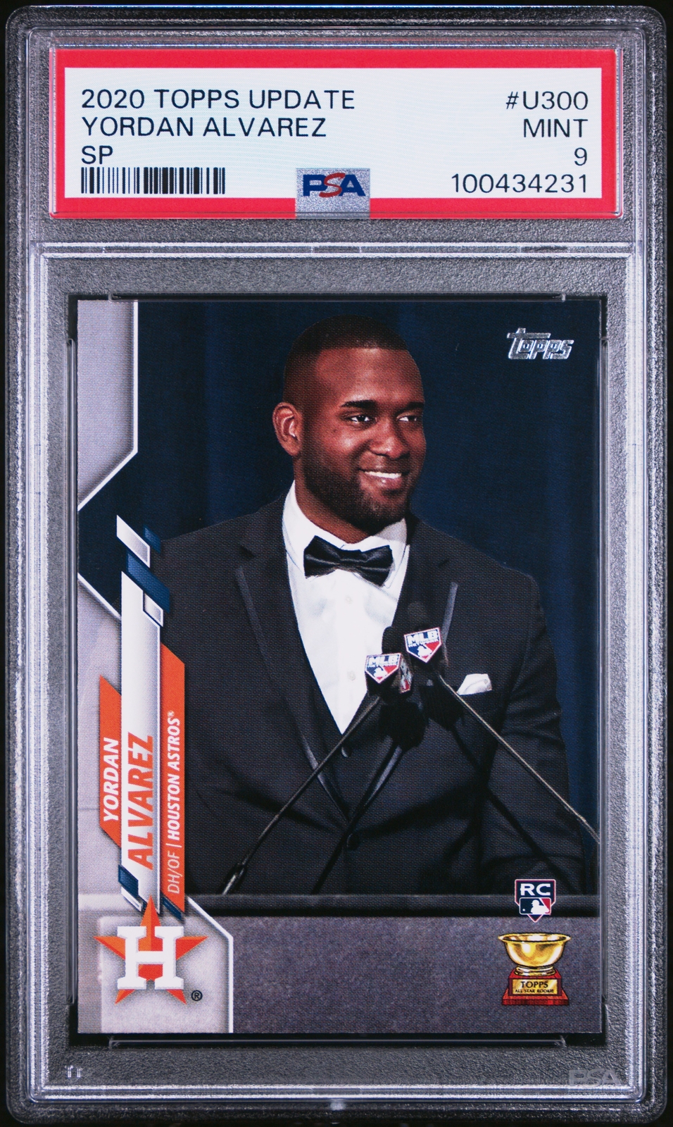 2020 TOPPS UPDATE SP #U300 YORDAN ALVAREZ PSA 9