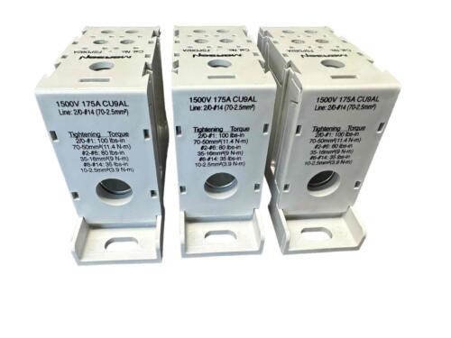 NEW 3 Pack Mersen Ferraz Shawmut FSPDB2A 1500V 175A Power Distribution Blocks - Picture 3 of 4