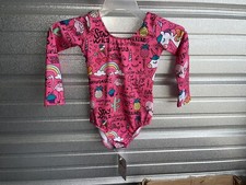 Girls Long Sleeve Metallic Dance Gymnastics Leotard Sz Small New  HOME19 