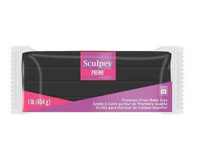 M02006 MOREZMORE Premo Sculpey BLACK 1 lb Polymer Clay