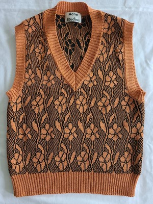 Acne Studios Pullunder, orange/schwarz, Gr. XS
