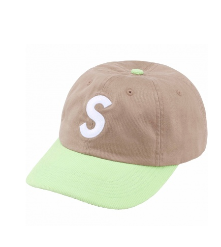 Supreme 2 Tone S Logo 6-Panel Hat Tan Green SS24 Brown Lime Supreme 2 Tone S Logo 6-Panel Hat Tan Green SS24 Brown Lime