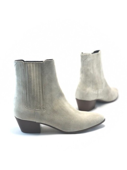 Stivali Chelsea Saint Laurent grigio pelle scamosciata ovest taglia EU:36 5