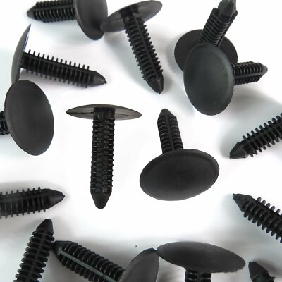10 Auto Fastener Fender Bumper Clip Push Pin Retainer Plastic Rivet Fit 7mm Hole