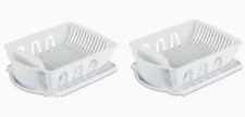 Sterilite 06218006 Sink Dish Rack Drainer, White (PACK OF 2)