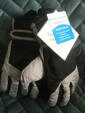 3M THINSULATE CHILDREN KIDS WINTER GLOVES SIZE 4-7 GRAY BLACK - NEW