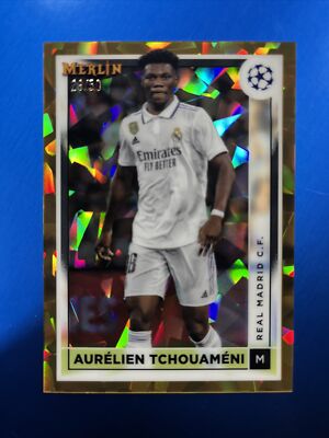 2022-23 Topps Merlin AURELIEN TCHOUAMENI Gold Atomic Refractor 28/50     