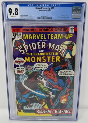 Marvel Team-Up #36 CGC 9.8 1975 Frankenstein Monster; Man-Wolf Marvel Comics