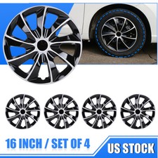 4pcs 16 Silverblack Wheel Covers Full Rim Hub Caps Fit R16 Tire Steel Wheel 4pcs 16 Silverblack Wheel Covers Full Rim Hub Caps Fit R16 Tire Steel Wheel