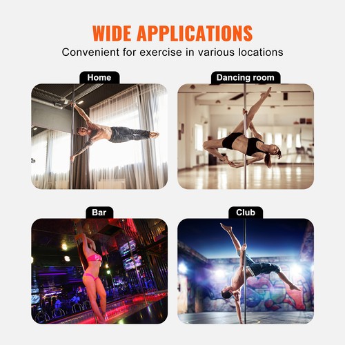 VEVOR Professional Spinning Static Dancing Pole Portable Removable Fitness Kit - Picture 6 of 12