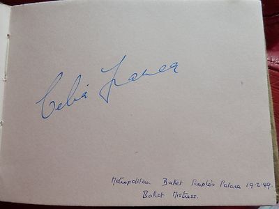 CELIA FRANCA - BALLET DANCER - NATIONAL BALLET FOUNDER - AUTOGRAPH ...
