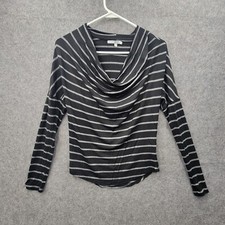 Red Haute Womens Black Striped Top Size S Longsleeve USA Made