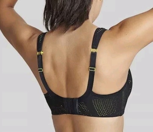 Panache Ultimate High Impact Underwire Sports Bra Black Lime Zest 32 H 5021C - Picture 5 of 7