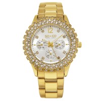 So & Co Women's 5214.2 Gold Dress Stainless Steel Linked Bracelet Watch on sale So & Co Women's 5214.2 Gold Dress Stainless Steel Linked Bracelet Watch on sale