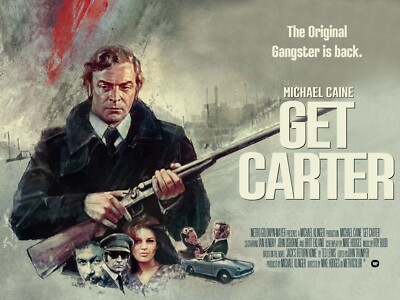 GET CARTER 1971 4K quad poster print 30x40'' Michael Caine Britt Ekland FREE P&P