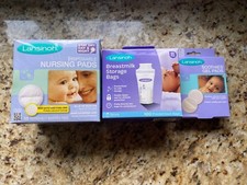 Breastfeeding LOT - Lansinoh Gel Cooling Pads Milk Storage Bags Disposable Pads