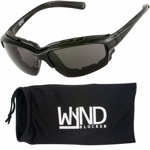 WYND Blocker Polarized Sunglasses Wind Block Sports & Motorcycle Riding Glasses