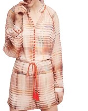 Anthropologie Adelyn Rae Grid Graphic Romper Ruffle Lined Size Small