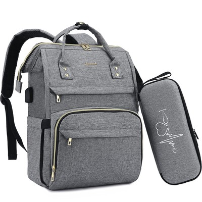 LOVEVOOK Nurse Backpack Laptop Backpack for Women with Stethoscope Case & USB...