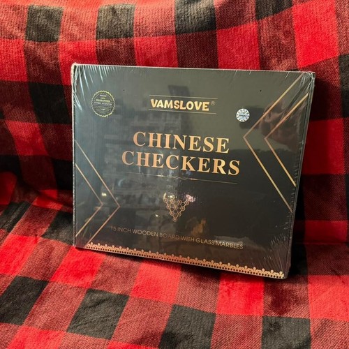 VAMSLOVE Chinese Checkers 15" Large Upgraded Version Wooden Game Board SEALED - Picture 7 of 11