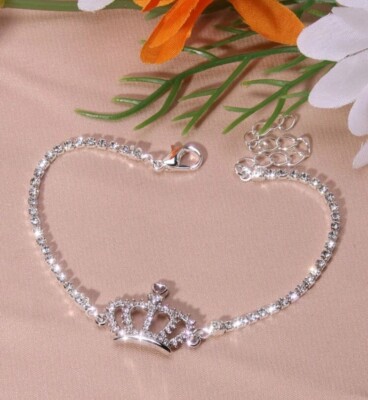 TseenYi Boho Kristall Beinkette - Strass Oberschenkelkette Silber