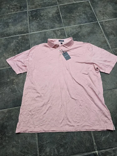 Peter Millar Crown Crafted Size XL Excursionist Flex Stretch Polo Shirt Pink