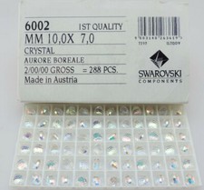 10 Pcs. SWAROVSKI  Disco Ball Pendant, ART 6002 10x7mm,Crystal AB,Oval Teardrop