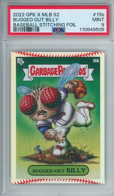 2022 Topps GPK X MLB Garbage Pail Kids Spencer Strider STITCH FOIL RC /199 PSA 9