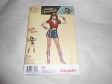 Simplicity Sewing Pattern 8196 Wonder Woman Uncut