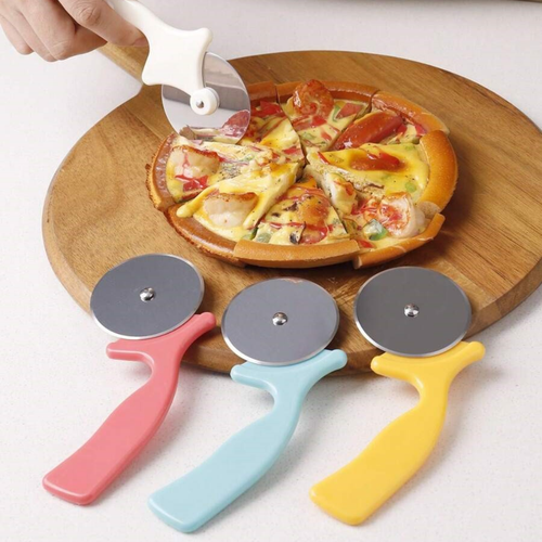 4PS Stainless Steel Pizza Cutter with PP Handle - Round Rolling Blade for Baking - Picture 2 of 11
