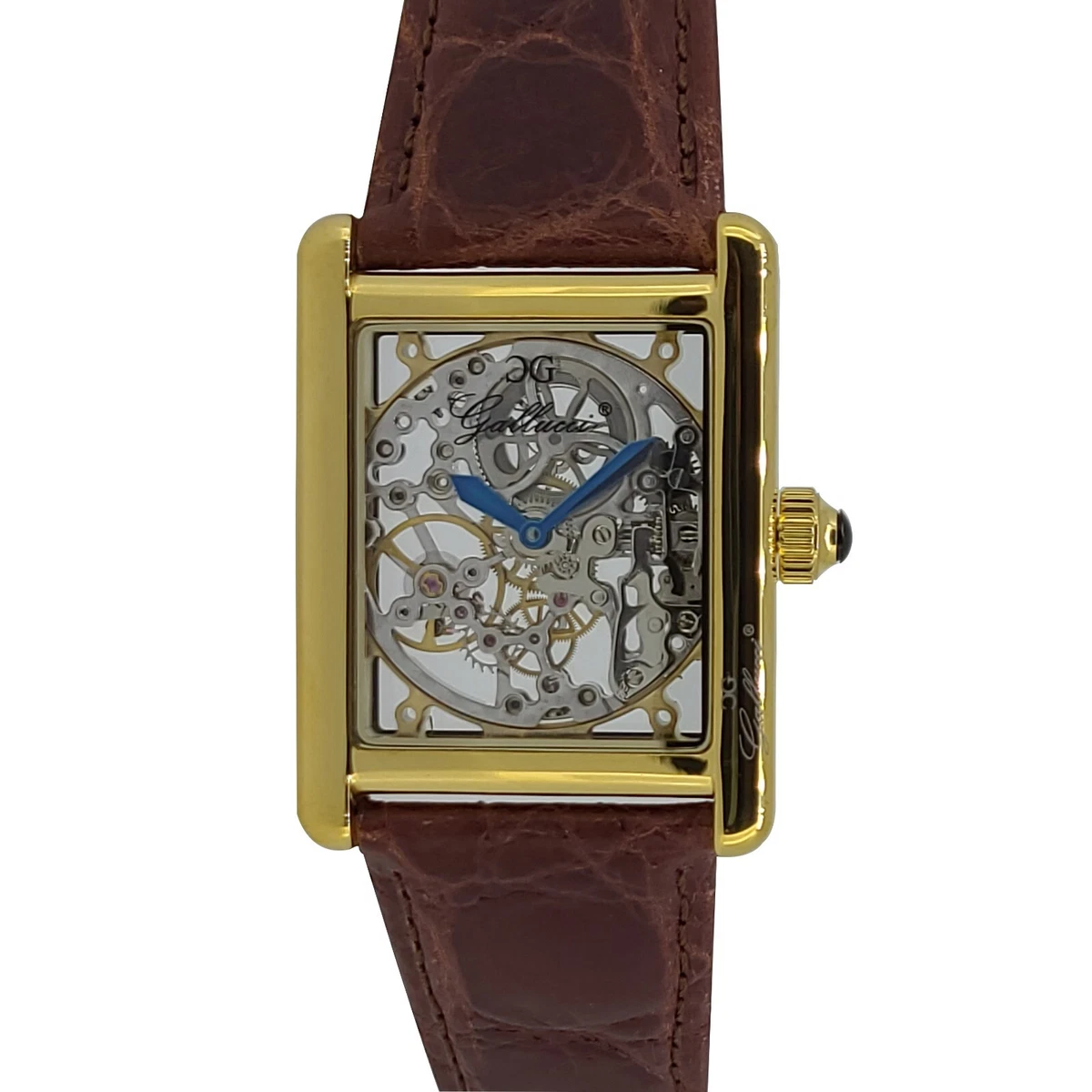 Gallucci Ladies Vintage Full Screen Face Skeleton Mechanical Hand Winding Watch
