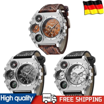OULM Male Watch Jewelry Decor Alloy Men Classic Watches with Thermometer Compass