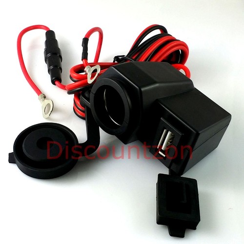 Motorcycle Waterproof USB Charger Power Socket wire for Garmin/Mio GPS/Dash cam - Picture 2 of 7