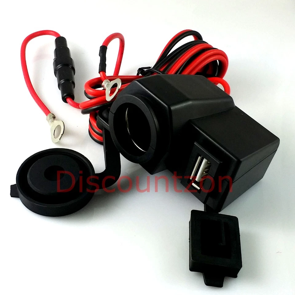 Motorcycle Waterproof USB Charger Power Socket wire for Garmin/Mio GPS/Dash cam - Image 2 of 4