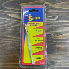 Super SR320 Mini Pocket Sharpening Steel 3.4&Prime; Brass Handle Knife Sharpener