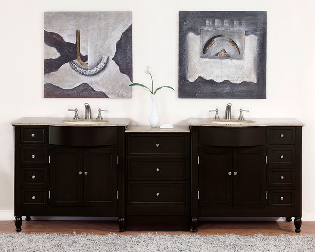 Silkroad Hyp 0902 T Uic 95 Countertop Travertine Double Sink