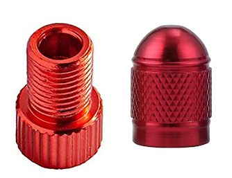 Valve Adaptor Aluminum Alloy Convert Presta to Schrader & Tyre Valve Dust Cap - Picture 27 of 35