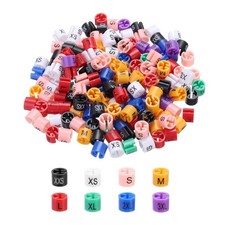 Clothes Hanger Marker XXS/XS/S/M/L/XL/2XL/3XL Multicolor Size Tag 3mm Rod 200Pcs