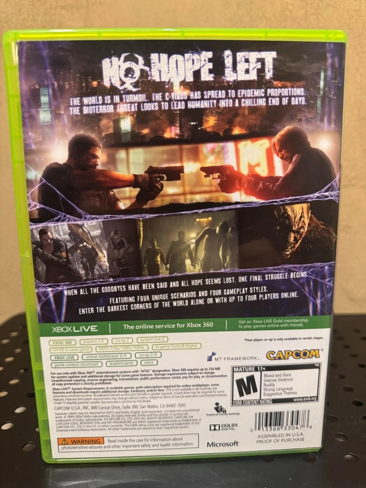 Resident Evil 6 (Microsoft Xbox 360, 2012) Capcom COMPLETE CIB TESTED - Image 3 of 4