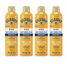 4pK-Gold Bond Body Powder Spray Fresh Scent Talc-free 7 oz Each