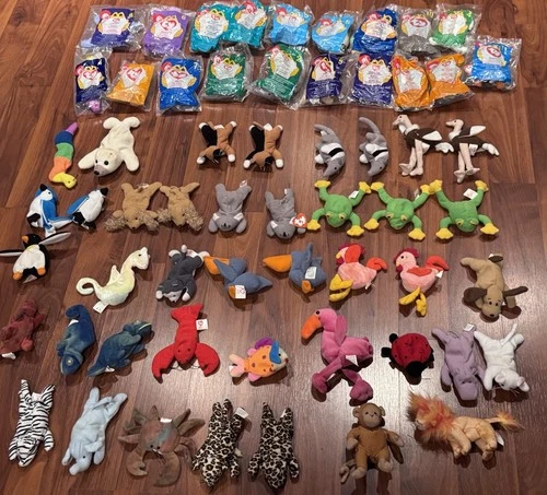 Lot Of 41~Vintage 1990s~19 SEALED~21 out~McDonalds Teenie Ty Mini Beanie Babies