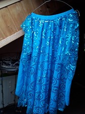 Bauchtanzrock Hellblau Gr M