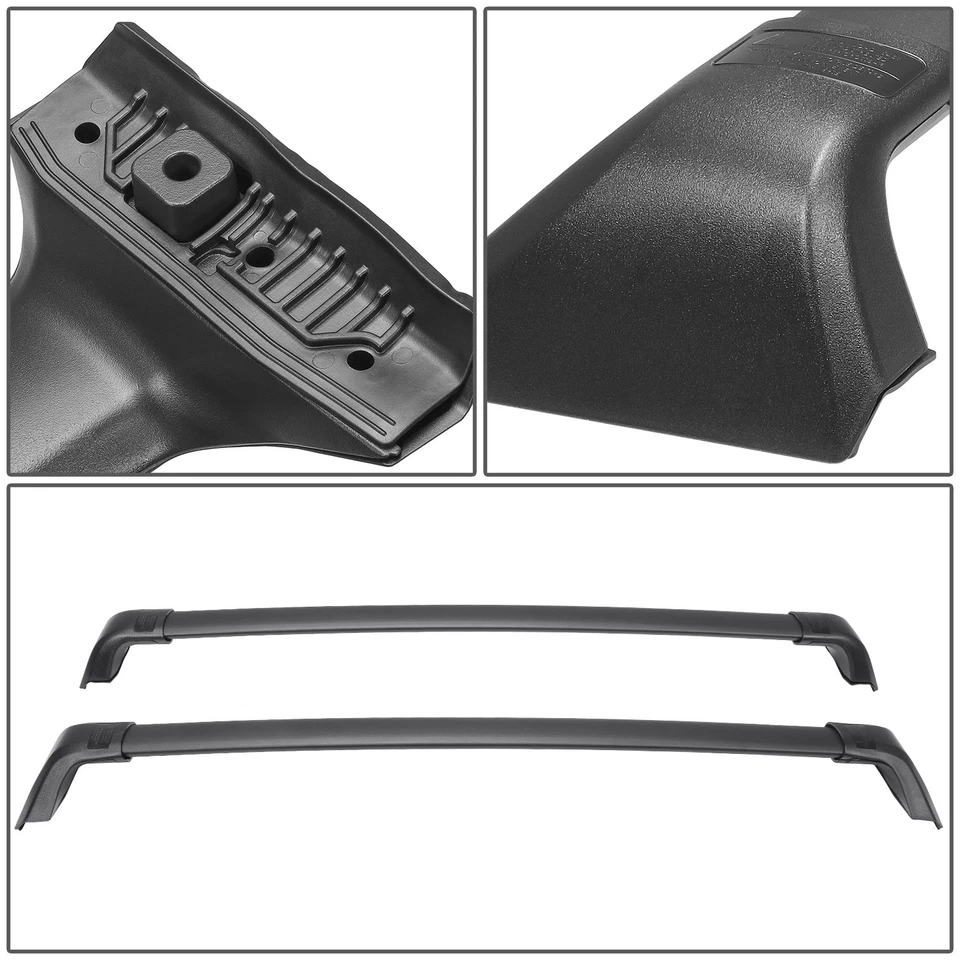 Suporte de carga barras transversais trilho rack teto alumínio Toyota Highlander 2020-2024 - Imagem 3 de 4