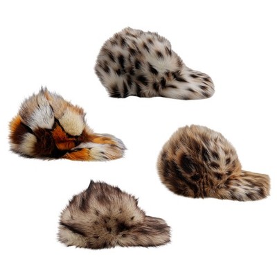 Fuzzy Leopard Print Baseball Cap Leopard Pattern Print Faux Fur Baseball Hat for Women and  main image 4