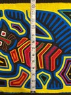 Vintage Kuna Mola Hand Stitched Textile Panel Panama Guna Folk Art Cat ? Lemur ? — photo 3