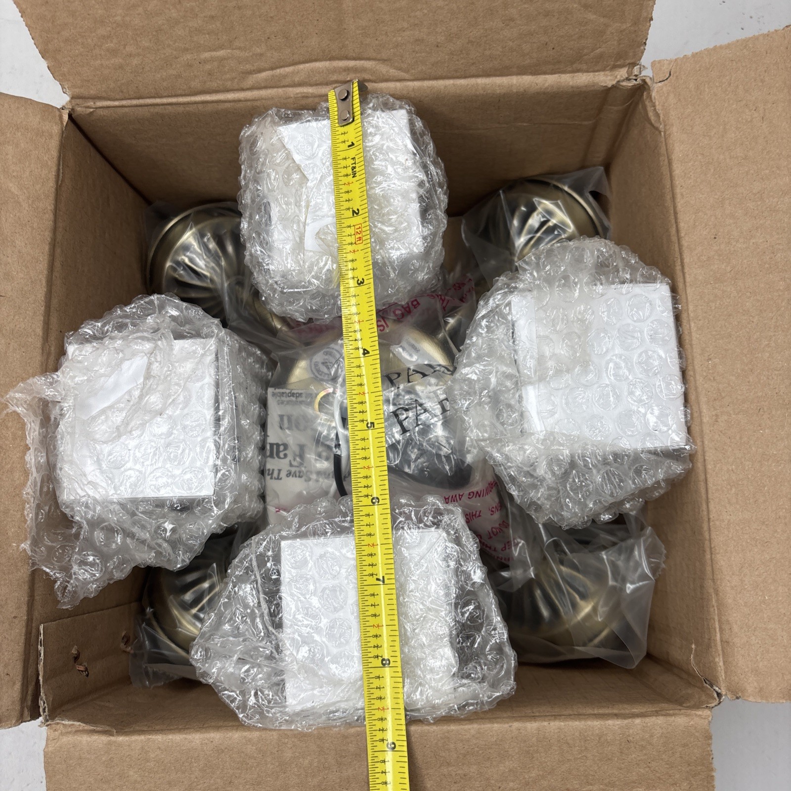 Quorum International 2444-804 Brass 4 Bulb Fluorescent Fan Light Kit 13W CFL