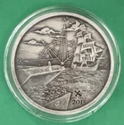 ANTIQUED 2015 FINDING SILVERBUG ISLAND #1 REDDIT 1 oz .999 SILVER ROUND COIN